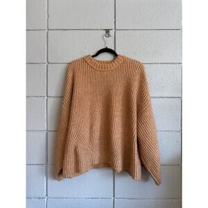 Eloquii Chunky Knit High Neck Camel Crewneck Sweater size 22/24